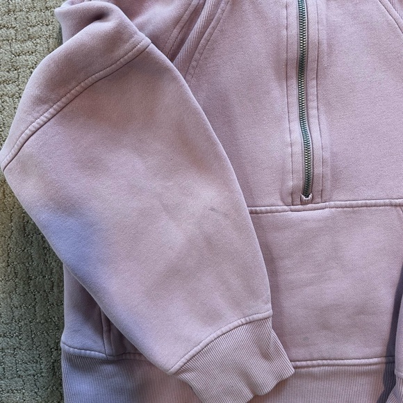 Lululemon Scuba Half-Zip Hoodie Pink - Picture 3 of 5